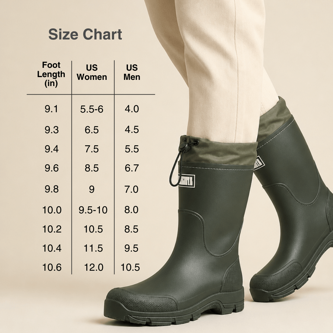 Waterproof Outdoor Rubber Boots Unisex – Slip-Resistant, Durable & Long-Lasting