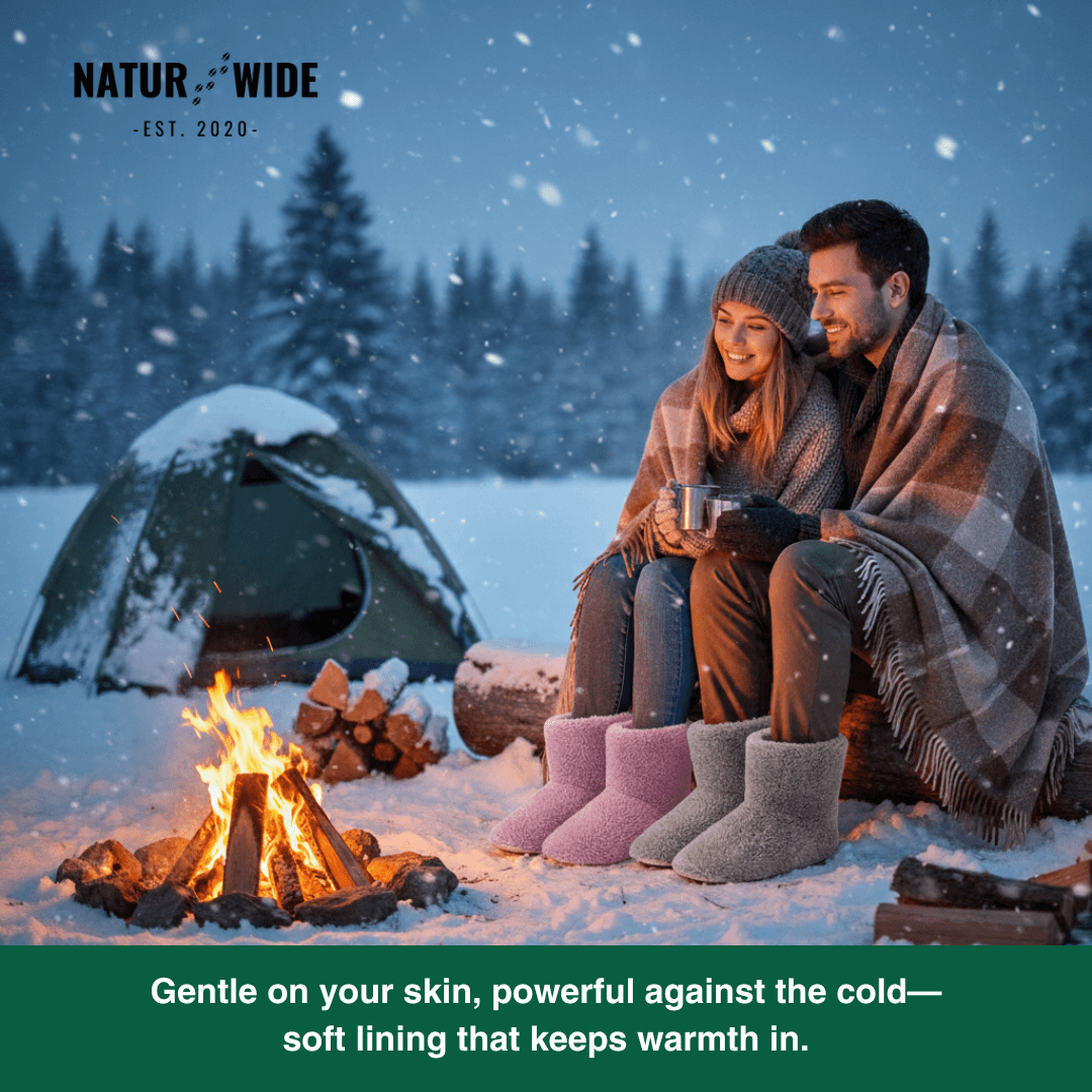 USB Heated Slippers – Rechargeable, Washable & Super Soft Foot Warmers