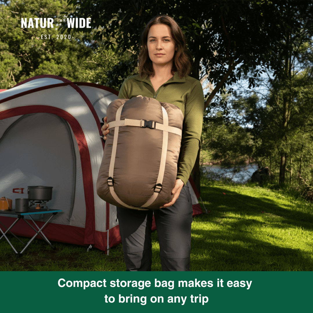NaturWide Mummy Sleeping Bag – Lightweight & Warm for Outdoor