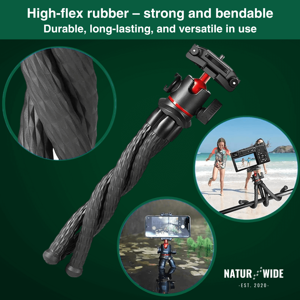 Flexible Octopus Tripod – Versatile for Camera & Smartphone