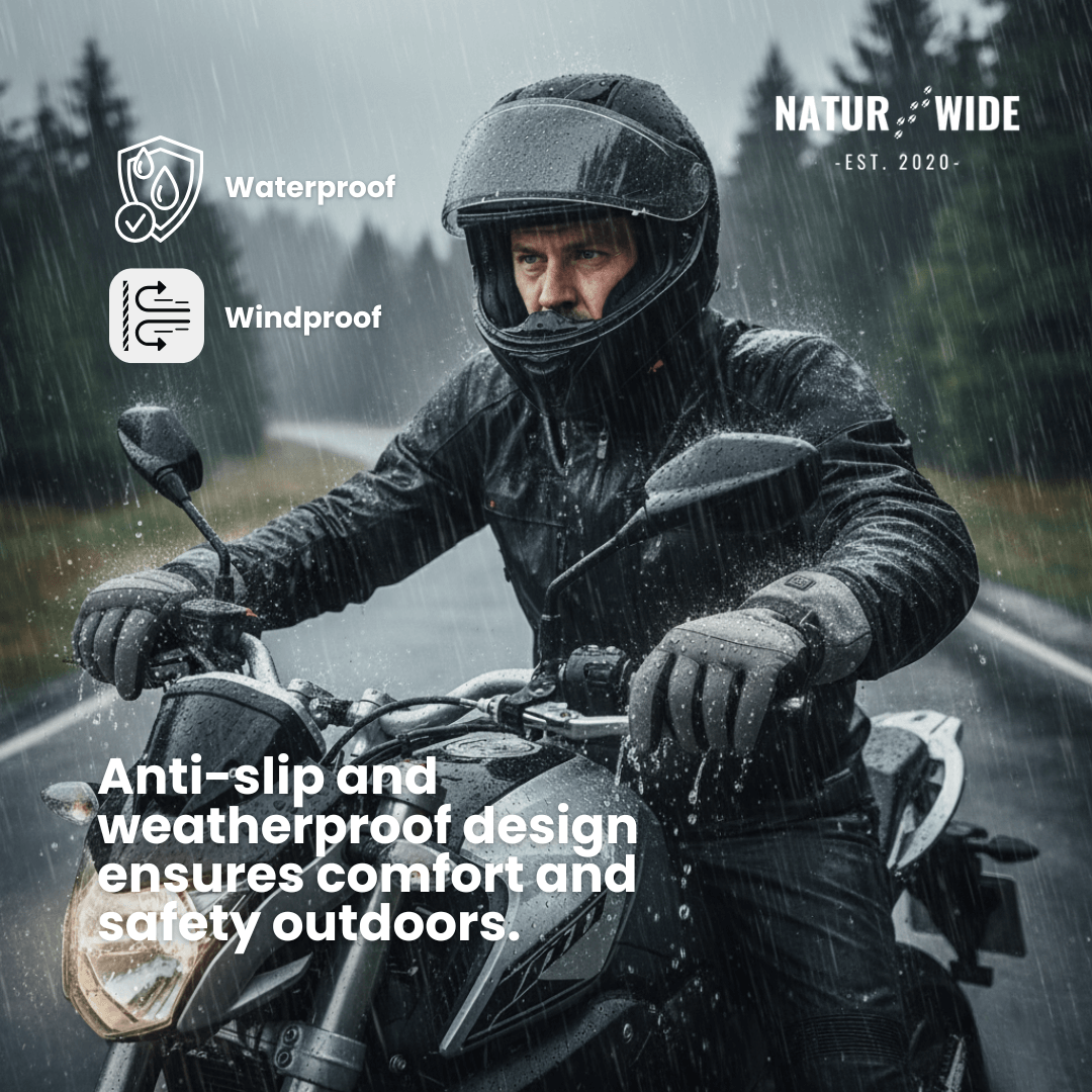 Heated Gloves – 6000mAh Battery, 3 Heat Levels, Waterproof & Windproof