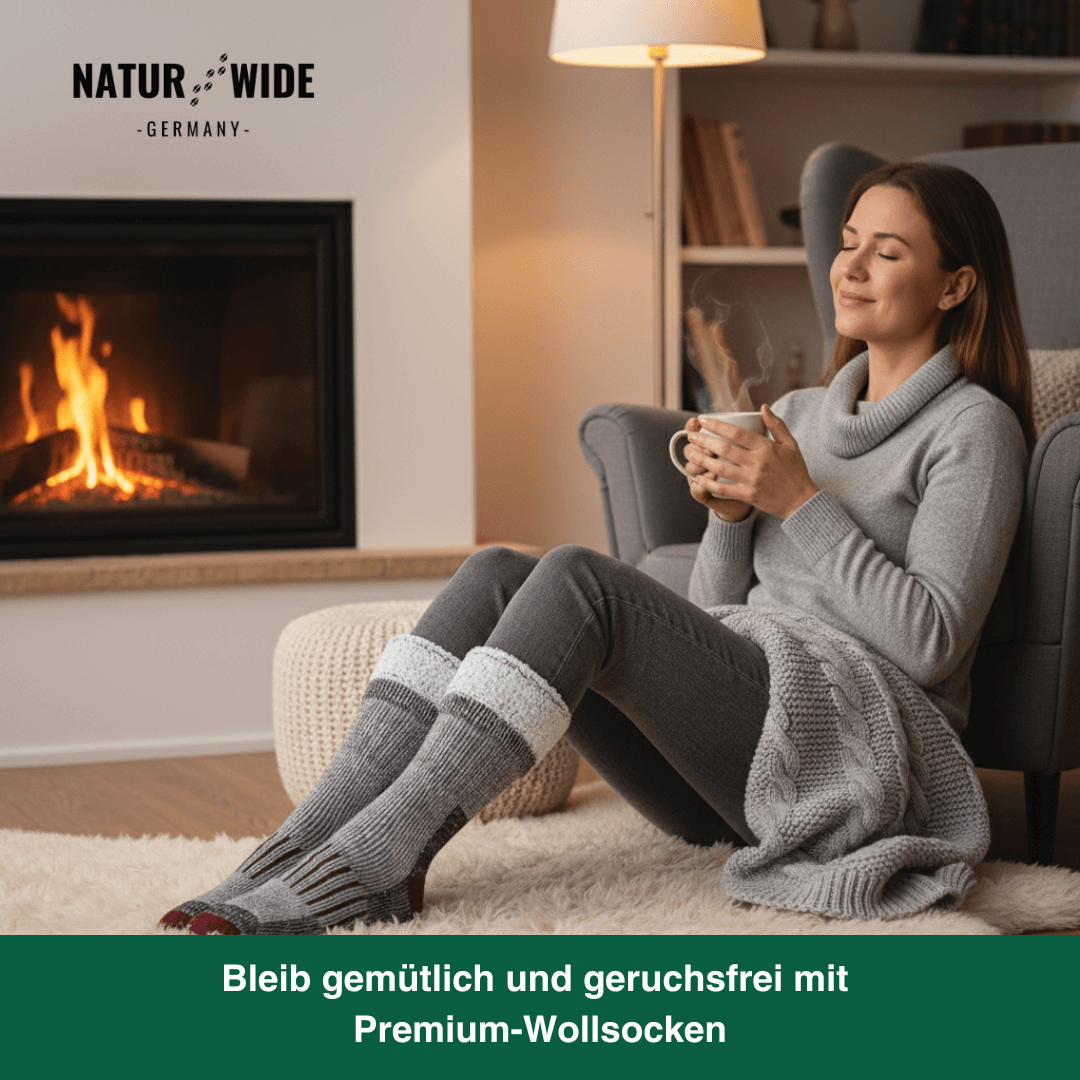 Naturwide Merino Wool Socks – 3-Pack for Men & Women
