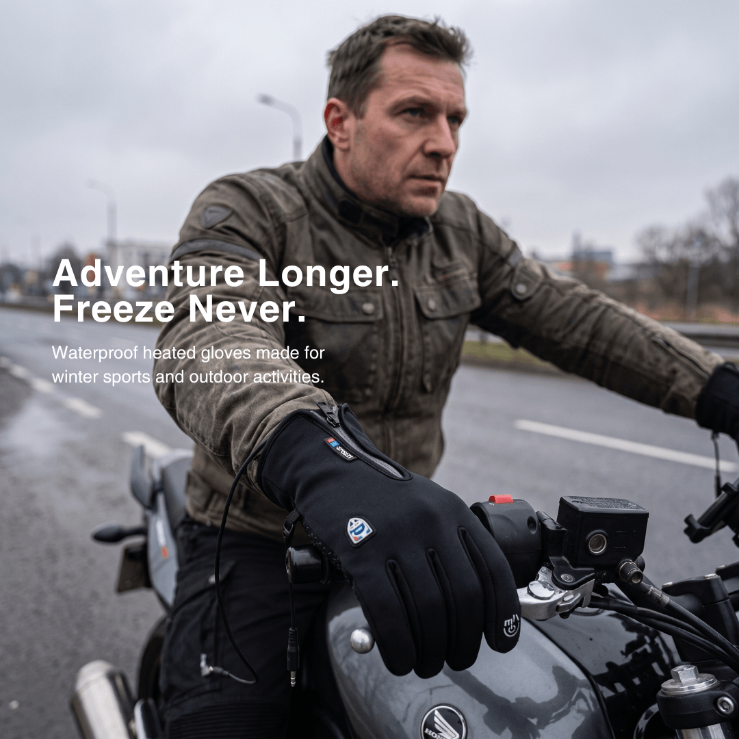 Heated Gloves (Power Bank Powered) – Waterproof & Windproof