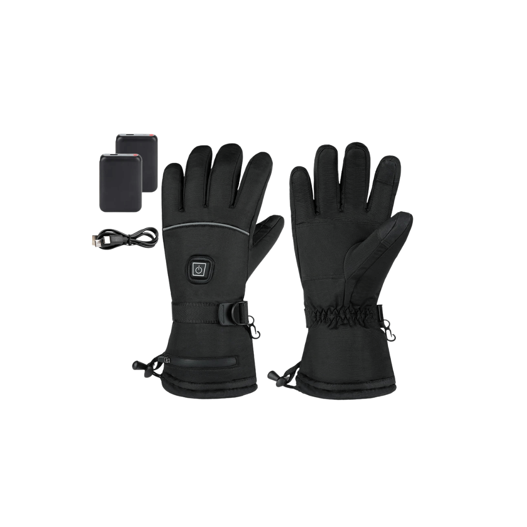 Heated Gloves – 6000mAh Battery, 3 Heat Levels, Waterproof & Windproof