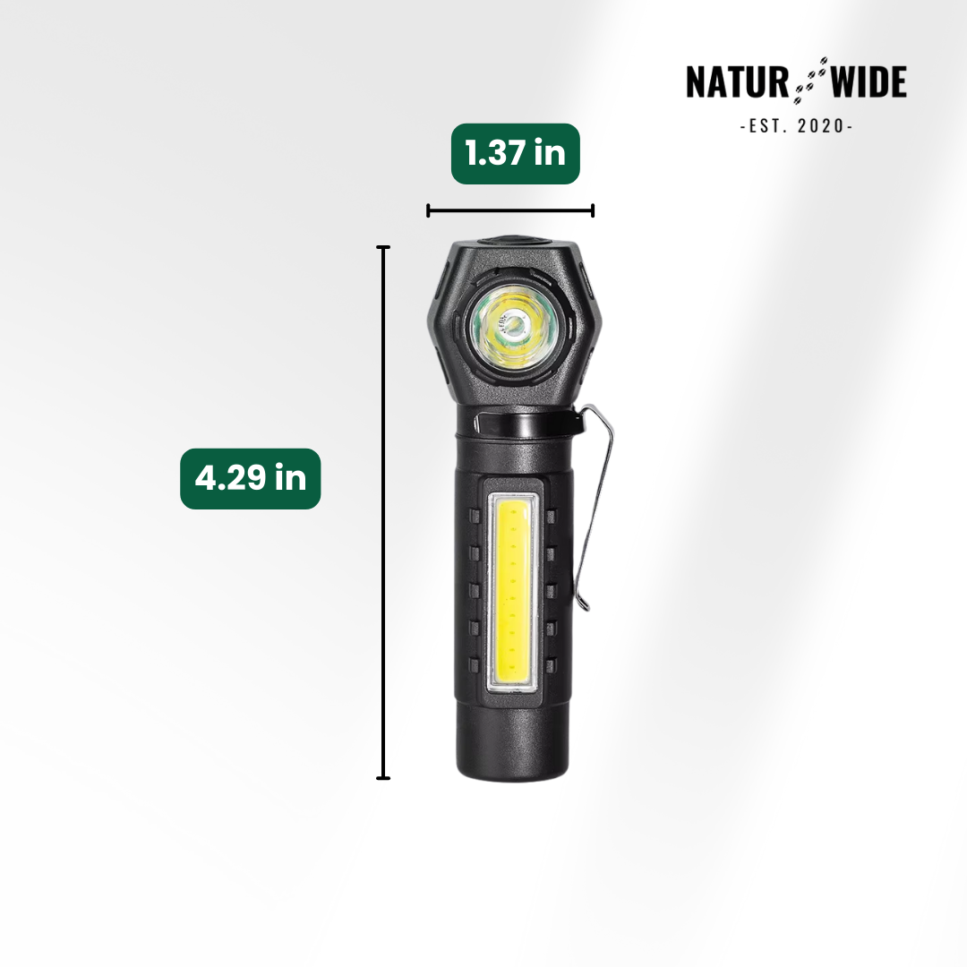 Multifunctional 2-in-1 LED flashlight & headlamp