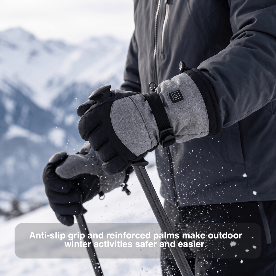 Heated Gloves – 3 Heat Levels, Waterproof &amp; Windproof