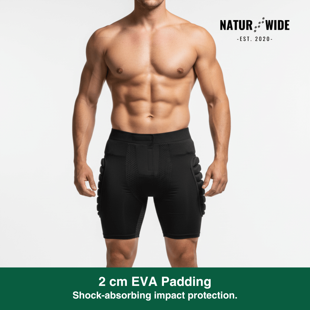 3D Padded Protective Shorts – Hip &amp; Tailbone Guard for Skiing