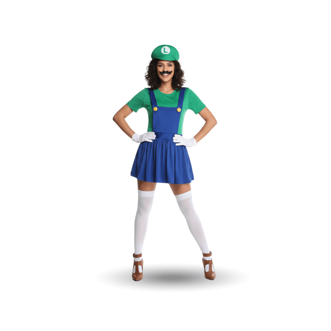Mario & Luigi Cosplay Costume – Jumpsuit & Dress Set (Unisex)