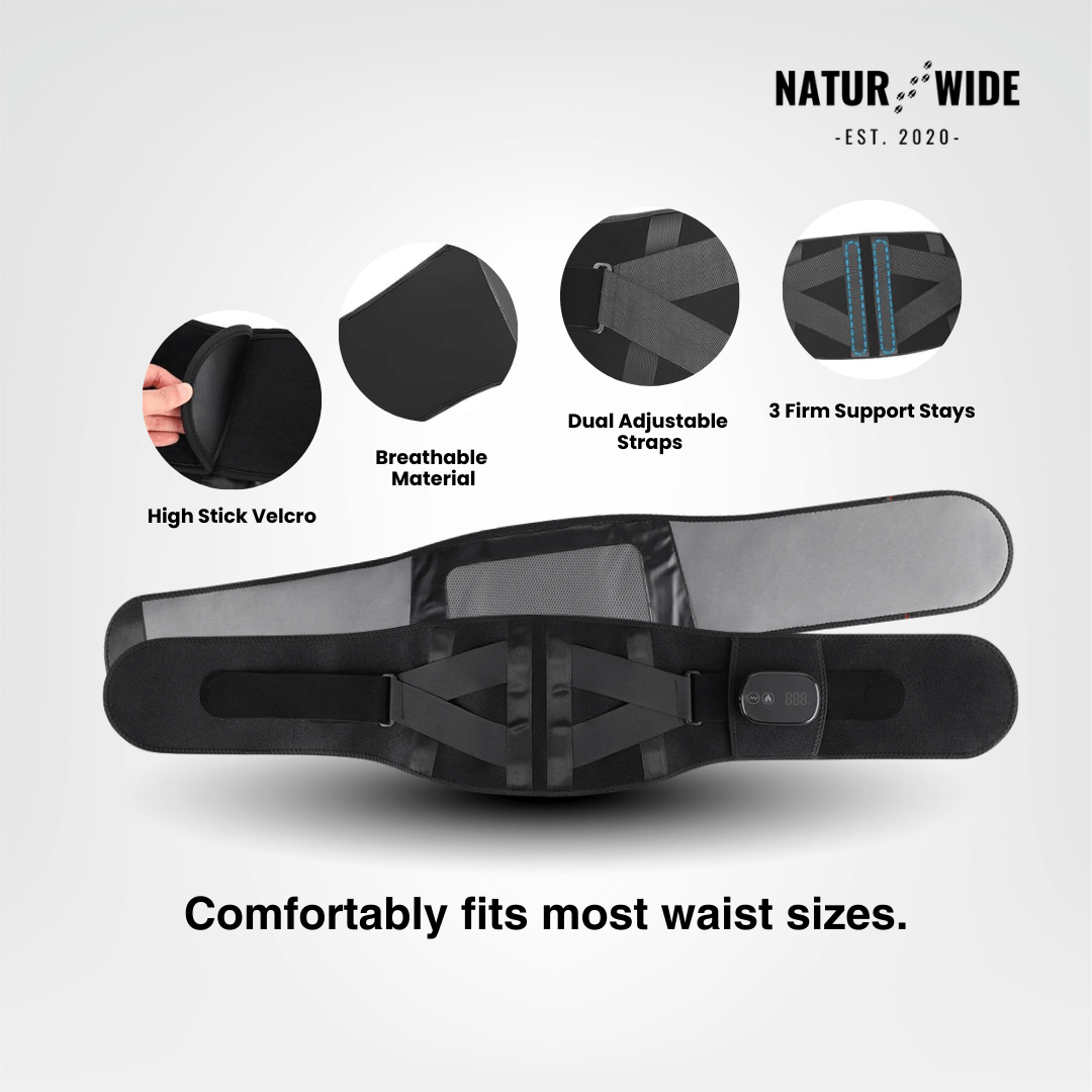 Back Massage Belt – Heating Pad, Vibration &amp; Red Light Therapy