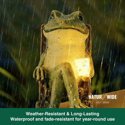 Solar Mini Frog Garden Statue - Glowing Outdoor Decor
