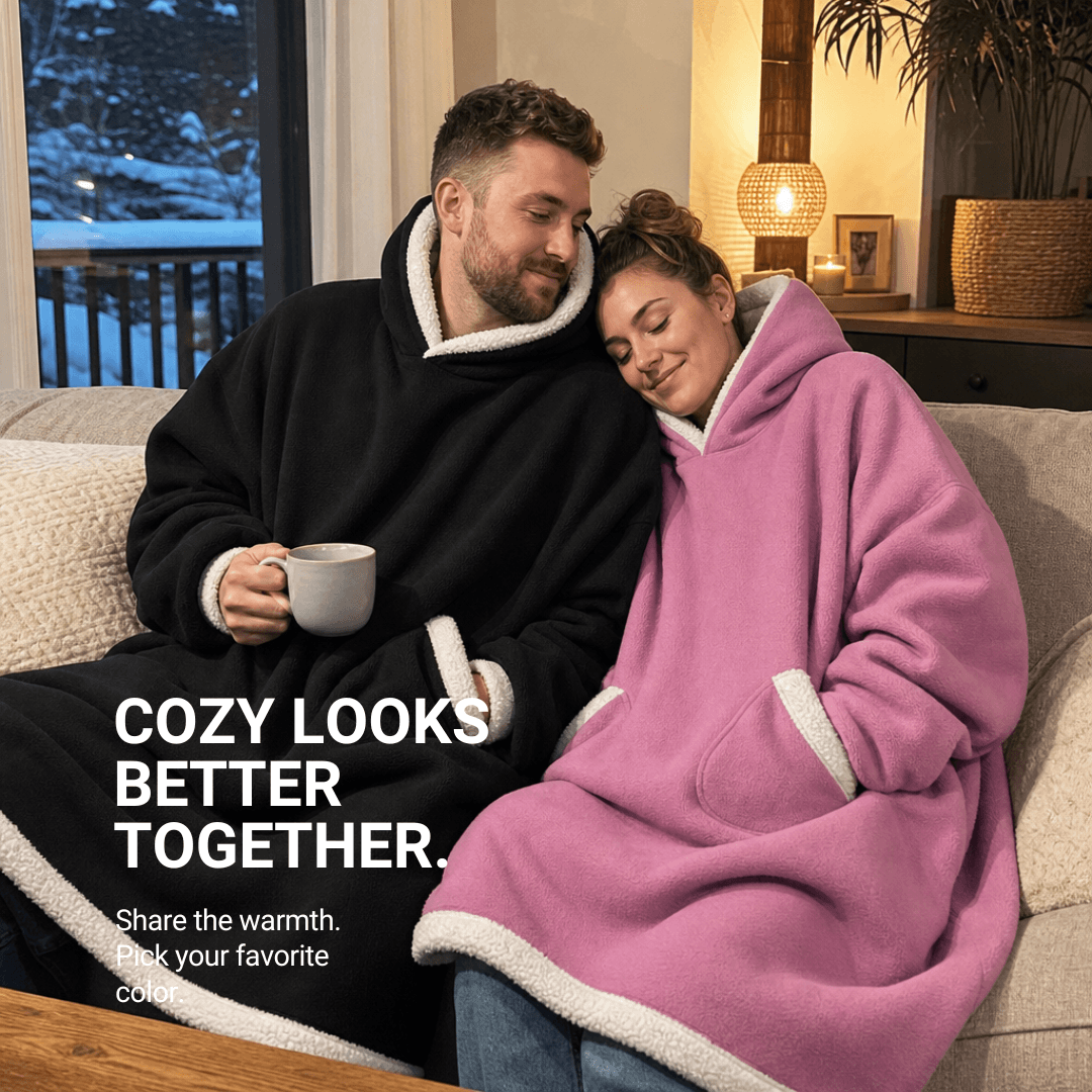 Oversized Flannel Blanket Hoodie with Hood – view 19