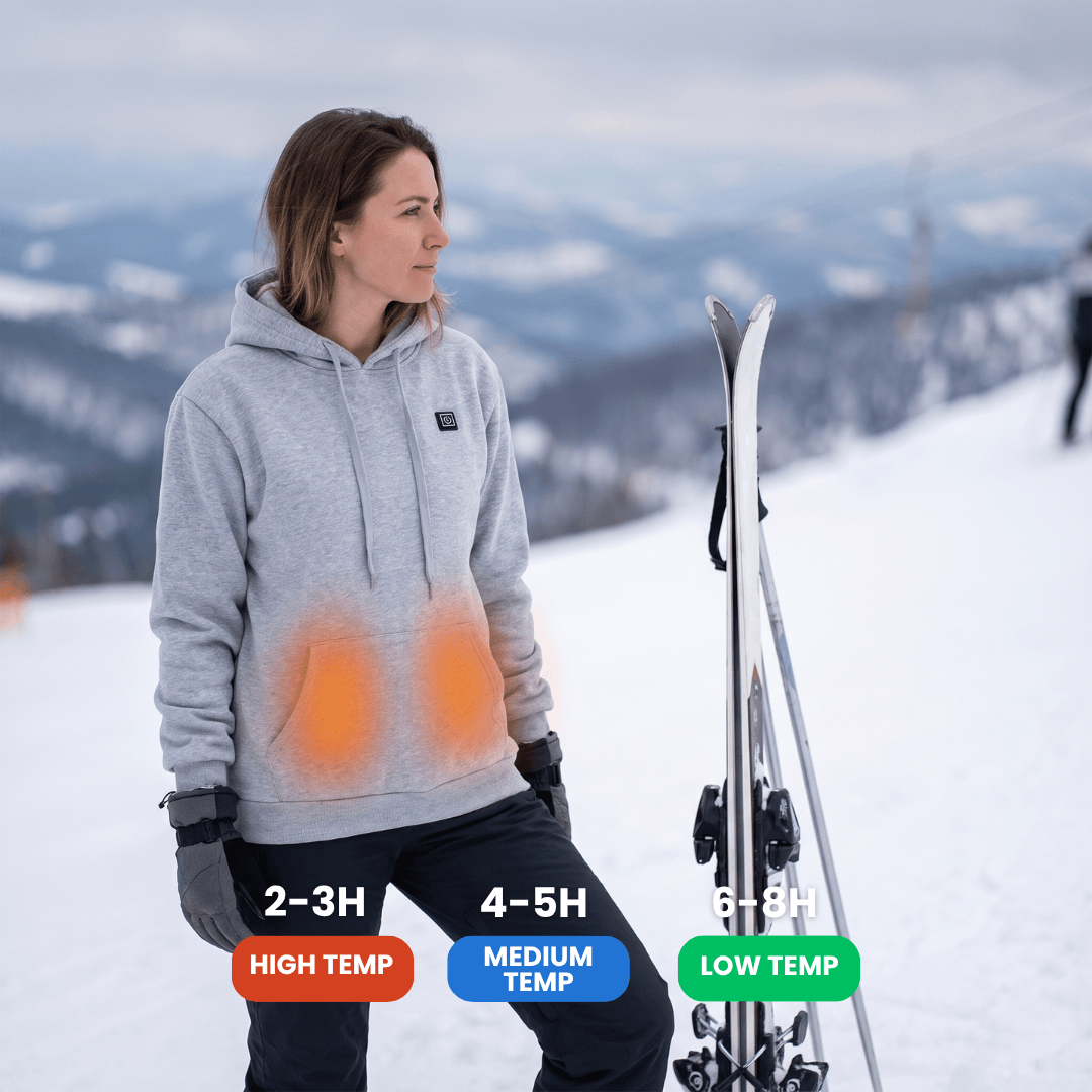 USB Heated Hoodie with Zipper, Unisex – view 3