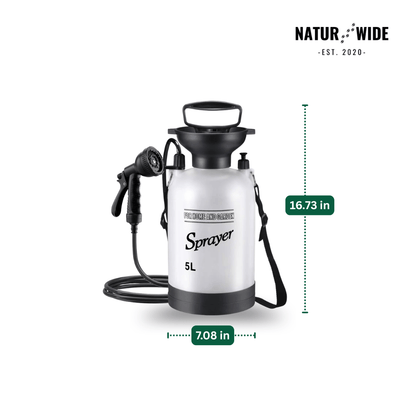 Portable Manual Camping Shower – 3/5/8L Hand Pump with 3m Hose