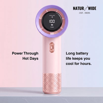 Handheld Mini Fan – 199 Speeds, 6 Blades, Brushless Motor