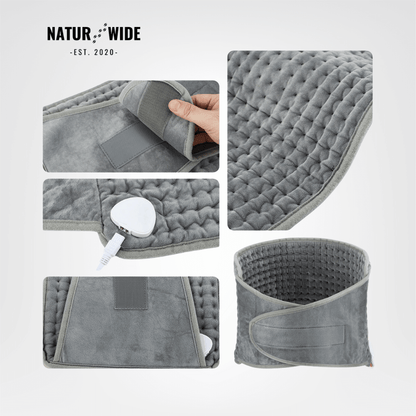 Electric Back Heating Belt – Waist Warmer with 9 Heat Settings &amp; Timer