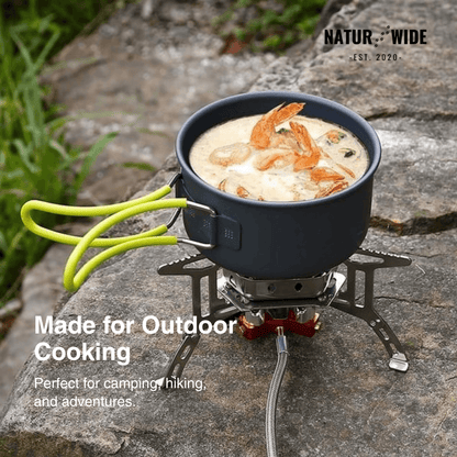 3-Head 5800W Folding Gas Camping Stove – Portable Backpacking Burner