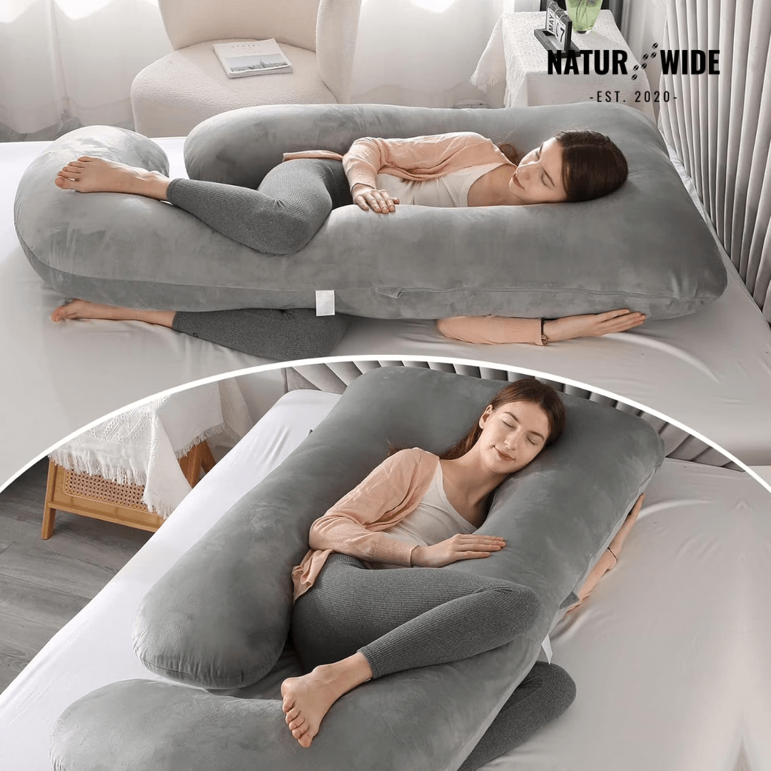G-Shape Full Body Maternity Pillow – Memory Foam, Cotton Cover