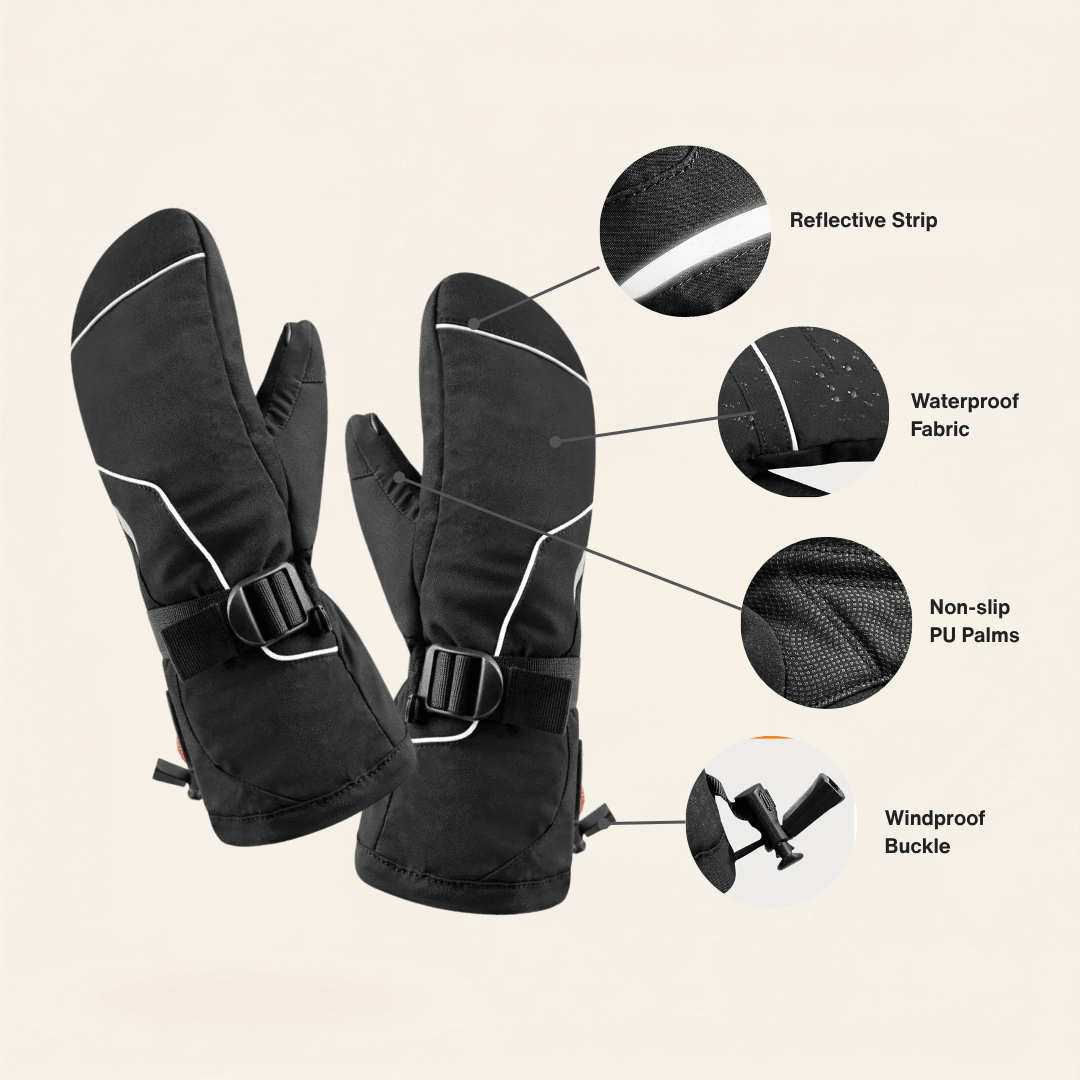 Rechargeable Waterproof Electric Heated Winter Mittens
