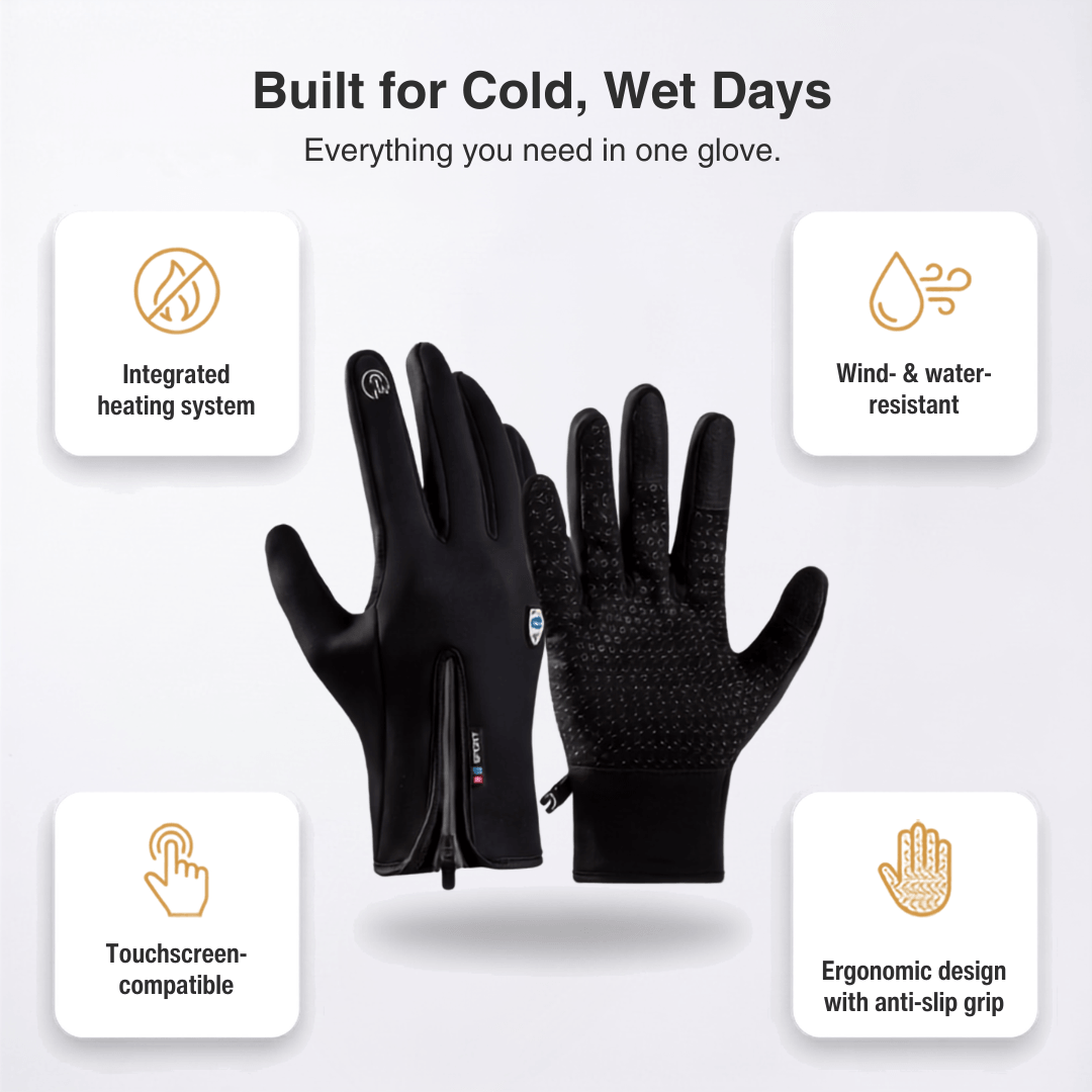 Heated Gloves (Power Bank Powered) – Waterproof &amp; Windproof