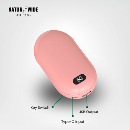 Double-Heat Hand Warmer – Rechargeable Pocket Warmer