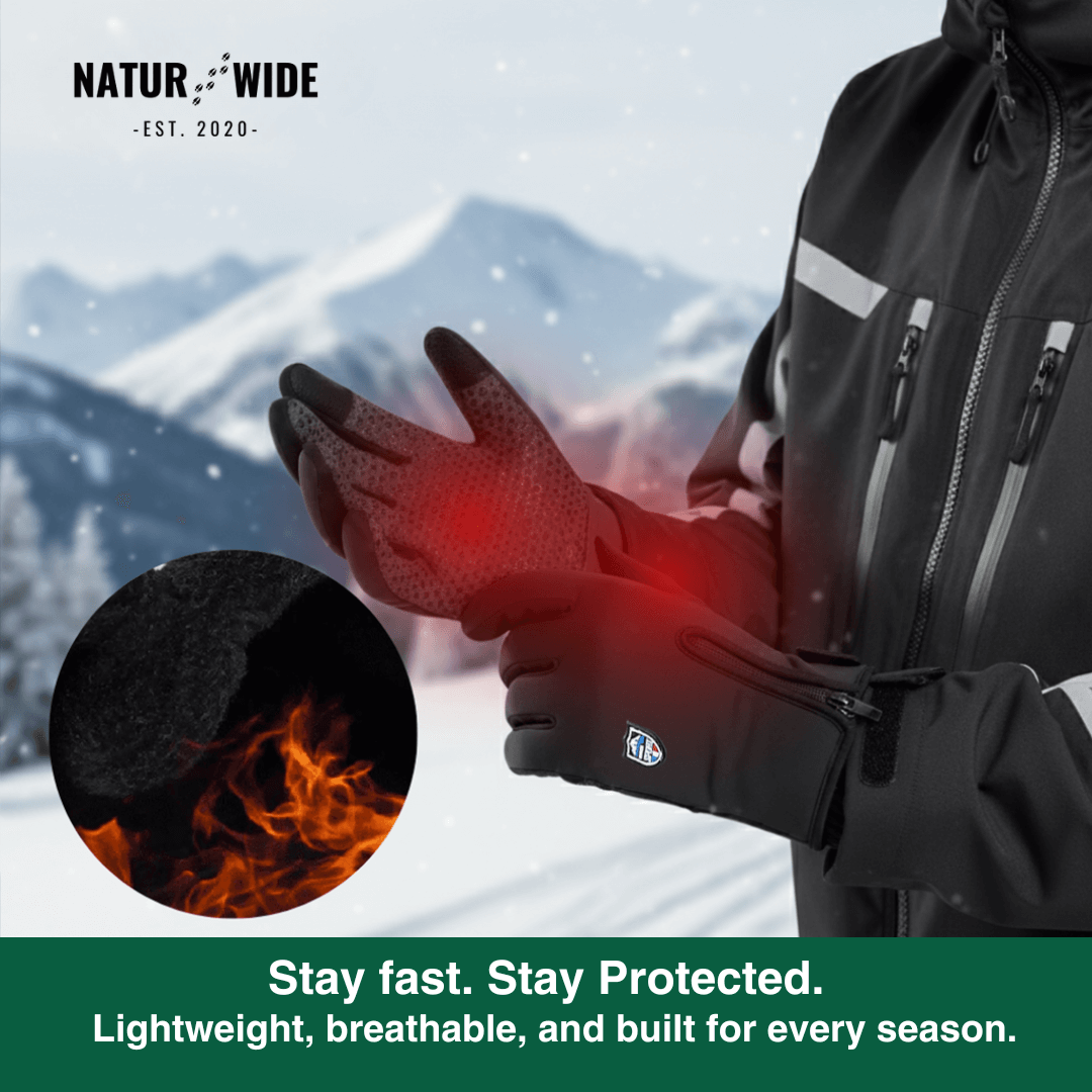 Heated Gloves (Power Bank Powered) – Waterproof & Windproof