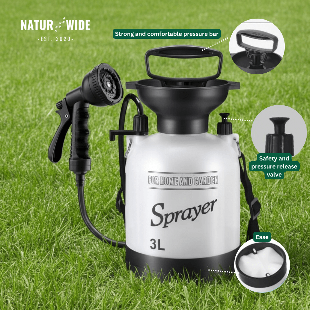 Portable Manual Camping Shower – 3/5/8L Hand Pump with 3m Hose