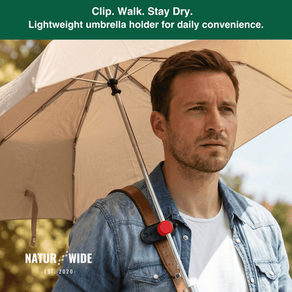Hands-Free Backpack Umbrella Clip Holder