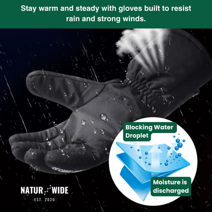 Heated Gloves – 6000mAh Battery, 3 Heat Levels, Waterproof & Windproof