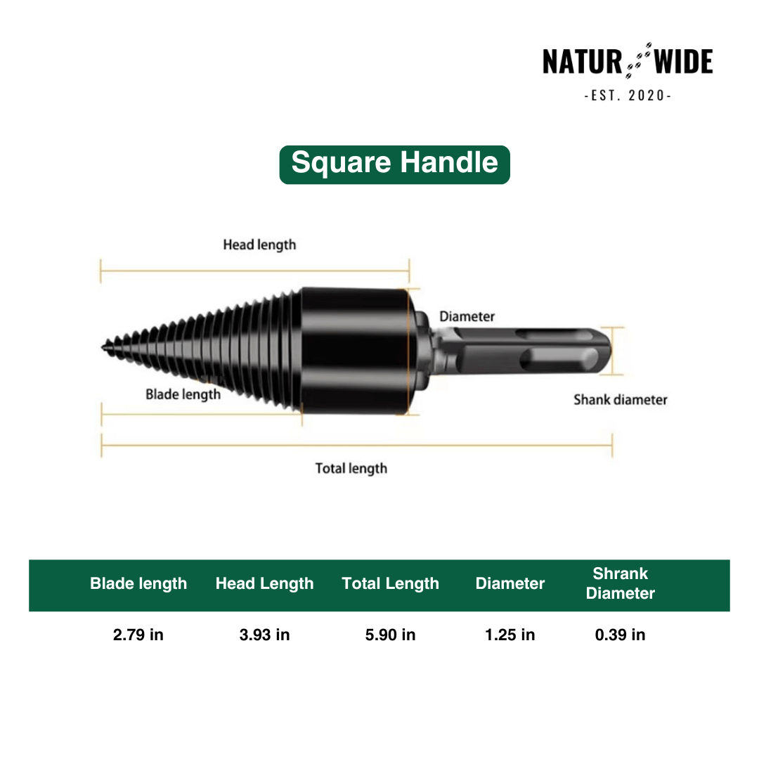 Firewood Splitter Drill Bit 32mm – Wood Splitting Cone