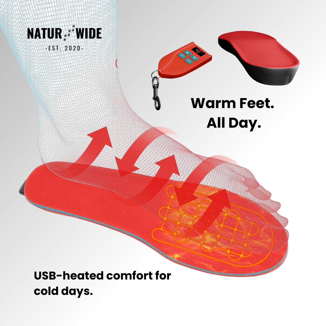 Trim-to-Fit USB Electric Heated Shoe Insoles