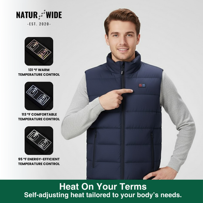 Heated Vest – 9 Heating Zones, USB Rechargeable &amp; Waterproof