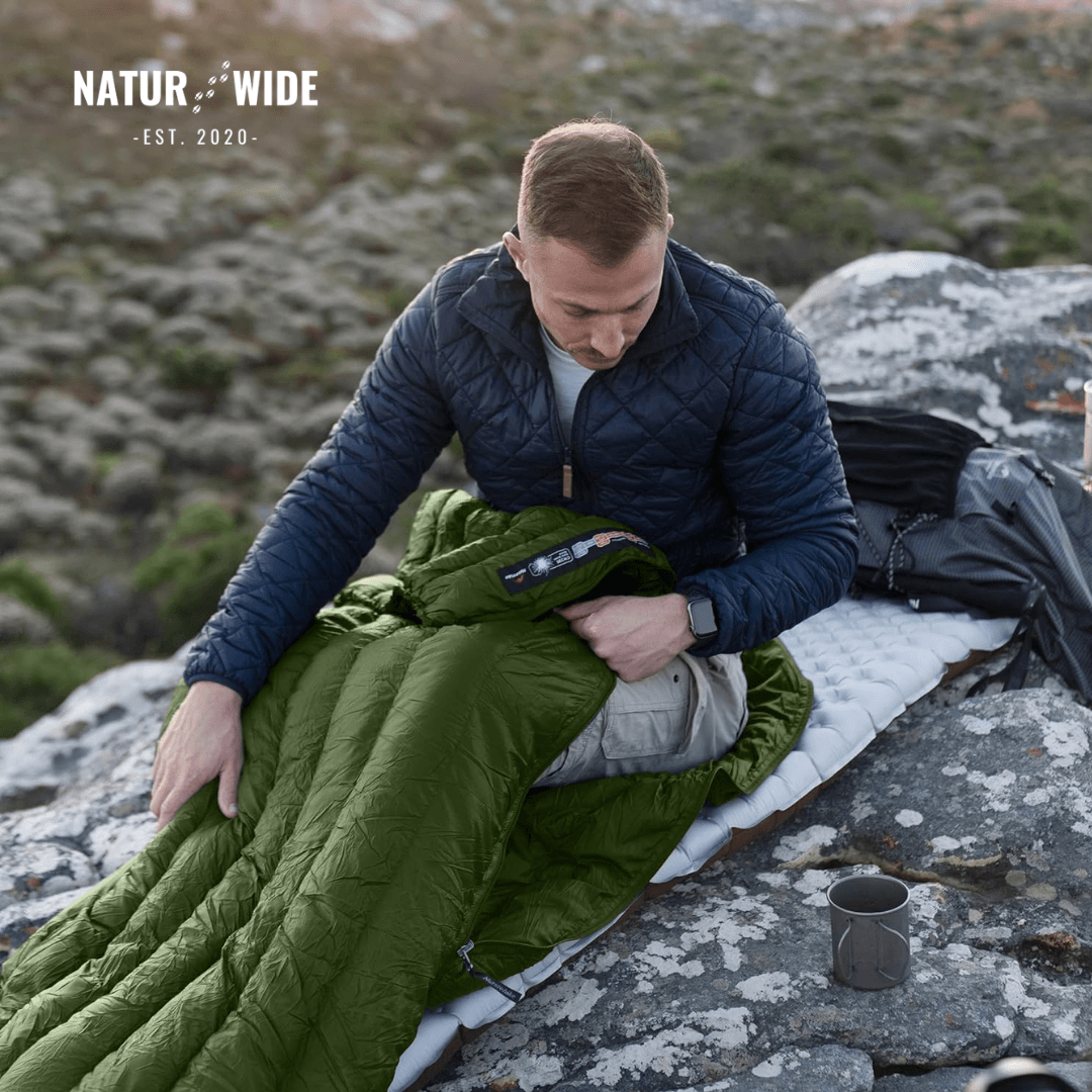 90% Goose Down Sleeping Bag – 3-Season Ultralight Envelope Style