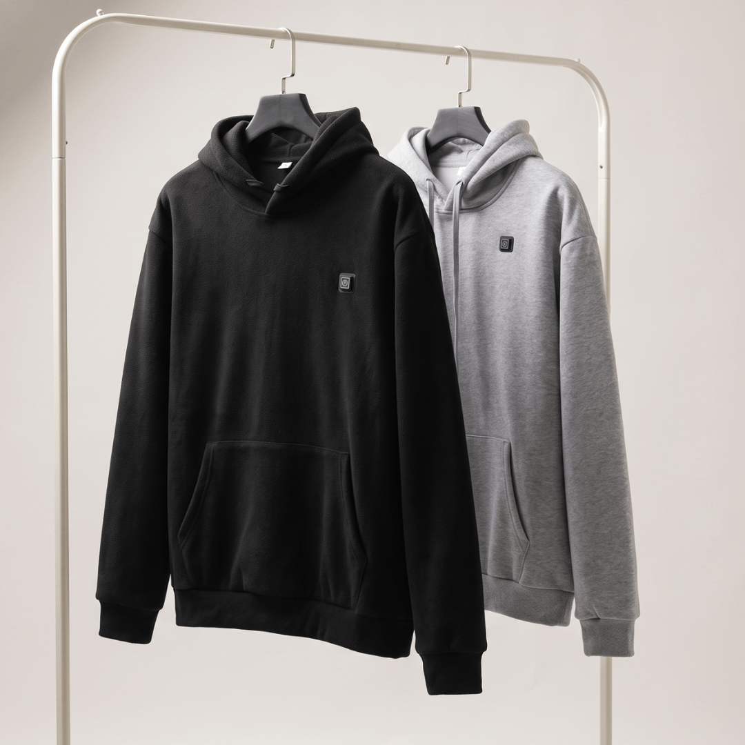 USB Heated Hoodie – Unisex Zip-Up with Thick Wool Lining
