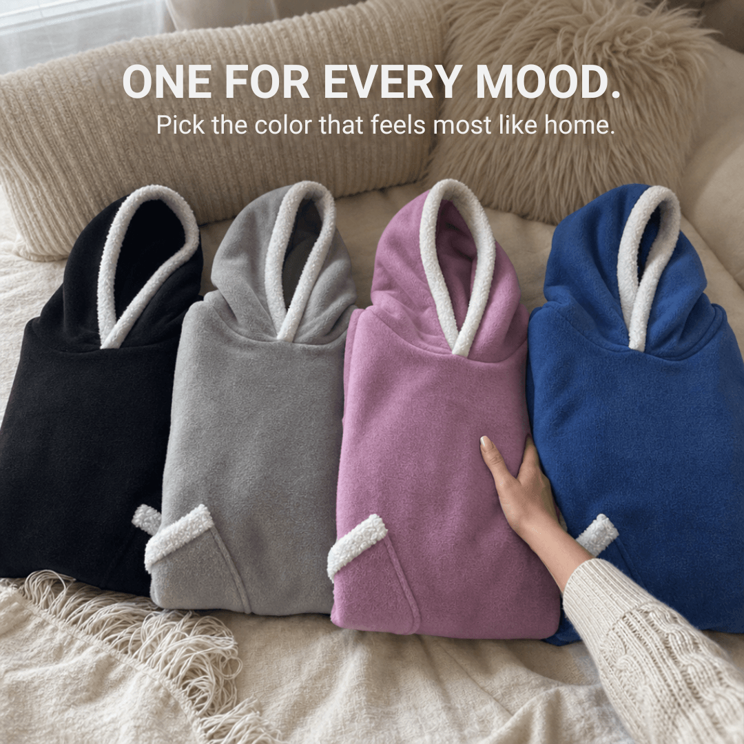 Oversized Flannel Blanket Hoodie with Hood – view 13