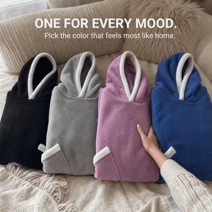 Oversized Flannel Blanket Hoodie with Hood – view 13