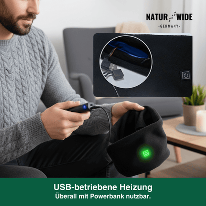 USB Heated Neck Warmer – Electric Scarf with 3 Heat Settings