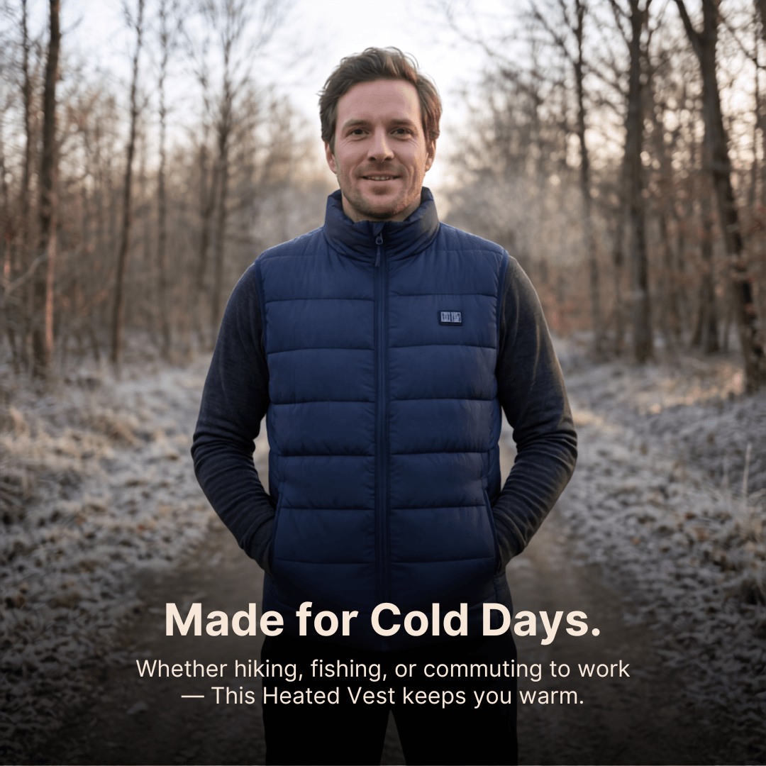 Heated Vest – 9 Heating Zones, USB Rechargeable &amp; Waterproof