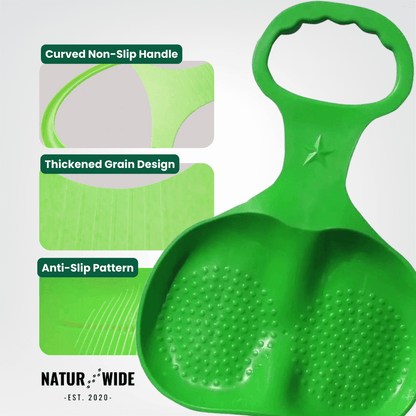 Durable Snow Sled &amp; Sand Slider – Winter Fun Toboggan (22")