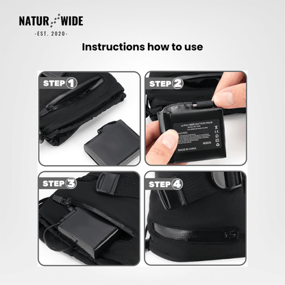 Heated Gloves – 6000mAh Battery, 3 Heat Levels, Waterproof & Windproof