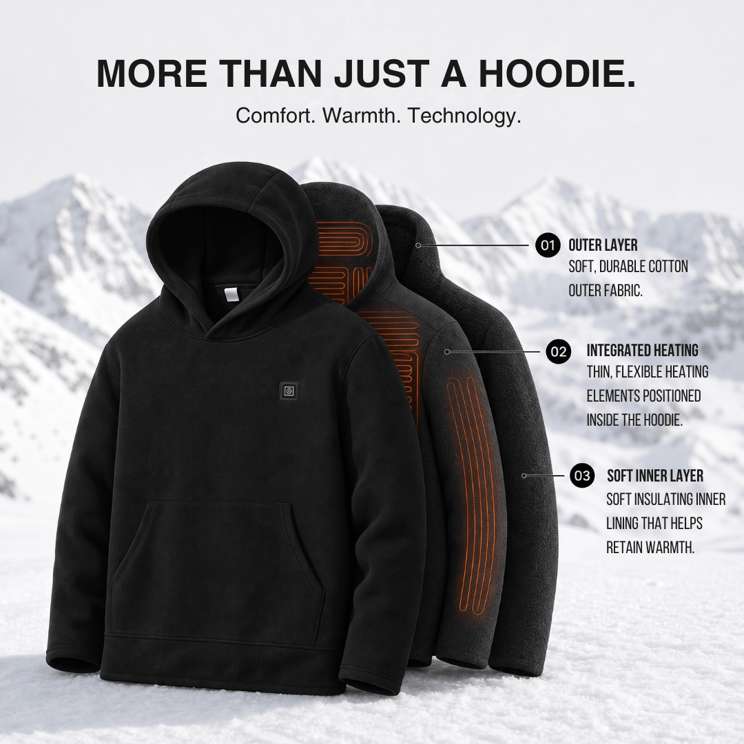 USB Heated Hoodie with Zipper, Unisex – view 10