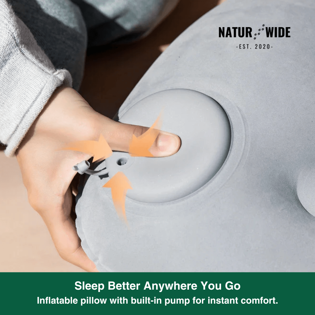 Ultralight Press-to-Inflate Camping Travel Pillow