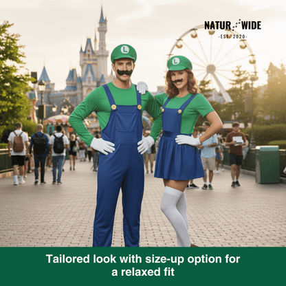 Mario & Luigi Cosplay Costume – Jumpsuit & Dress Set (Unisex)