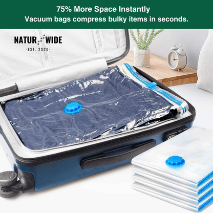 Vacuum Storage Bags for Clothes & Bedding – Space Saver 3-Pack