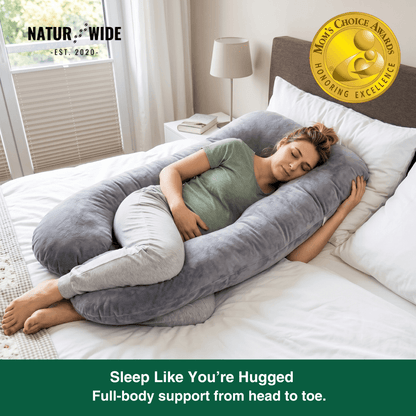 G-Shape Full Body Maternity Pillow – Memory Foam, Cotton Cover