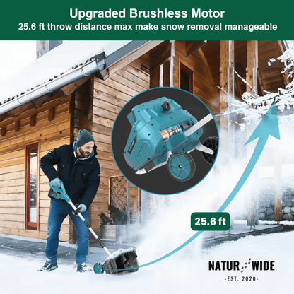 Cordless Electric Snow Shovel – 3500W Brushless