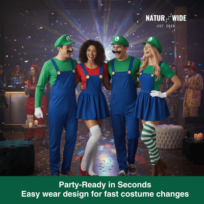 Mario & Luigi Cosplay Costume – Jumpsuit & Dress Set (Unisex)