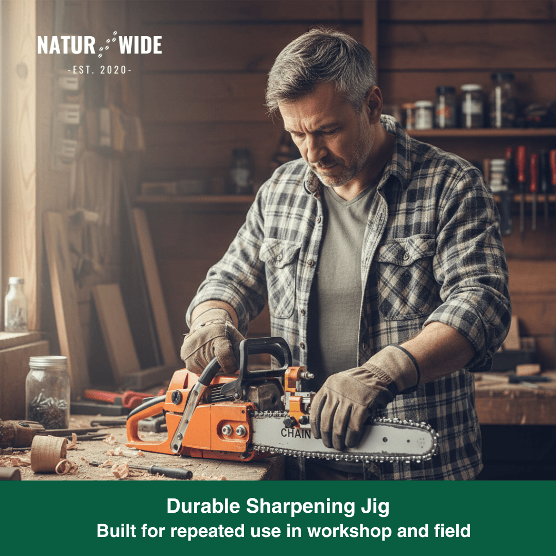 Manual Chainsaw Sharpener Jig – Portable Crank Tool