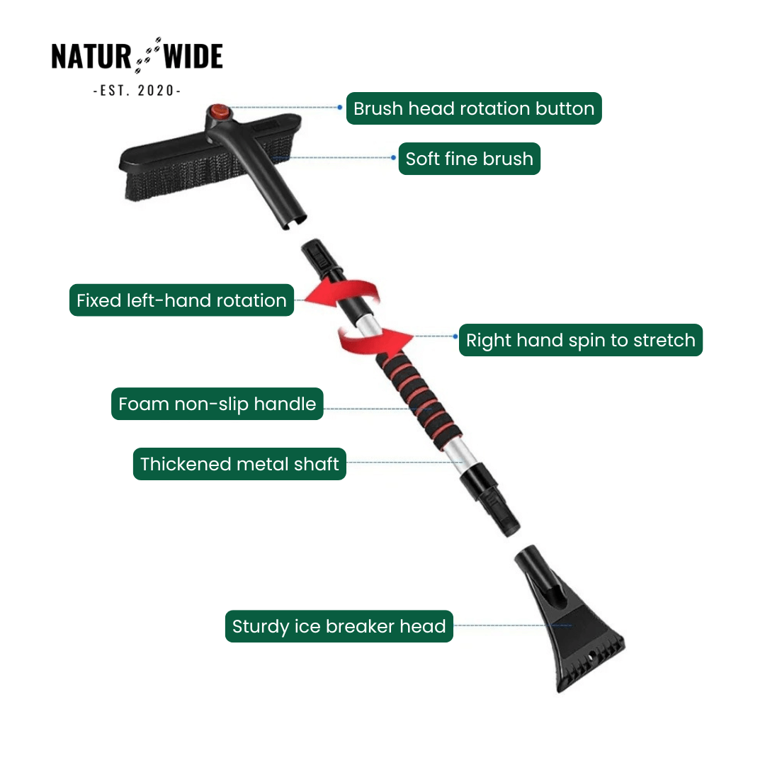 Extendable Snow Shovel & Ice Scraper