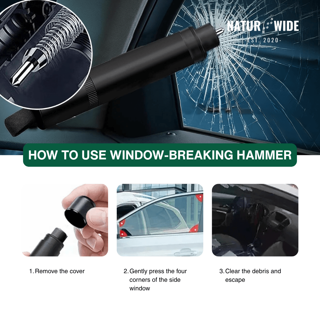 Car Emergency Window Breaker & Seat Belt Cutter Tool