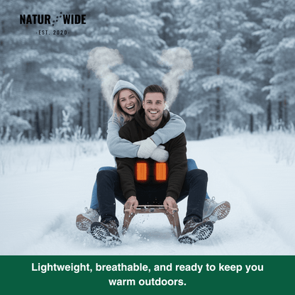 USB Heated Hoodie – Unisex Cotton Zip-Up with Thick Wool Lining